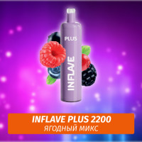 Inflave Plus - Ягодный Микс 2200 (Одноразовая электронная сигарета)