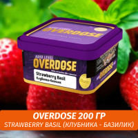 Табак Overdose 200g Strawberry Basil (Клубника - Базилик)