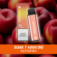 SOAK T - Nectarine/ Нектарин 4000 (Одноразовая электронная сигарета) (M)